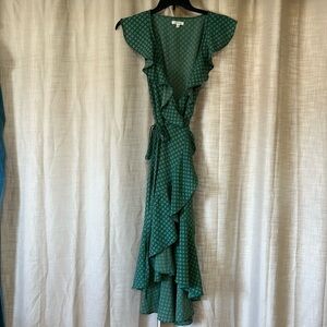 Max Studio Ruffle Wrap  Dress